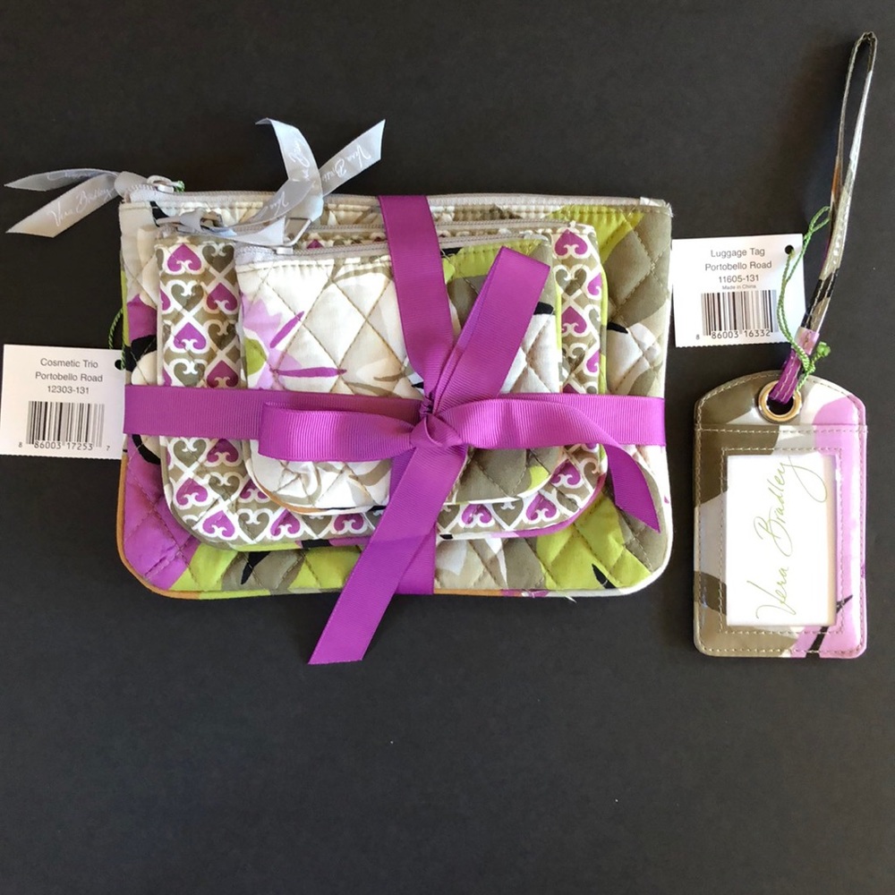 Vera Bradley Cosmetic Trio & Luggage Tag